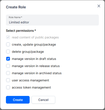create role