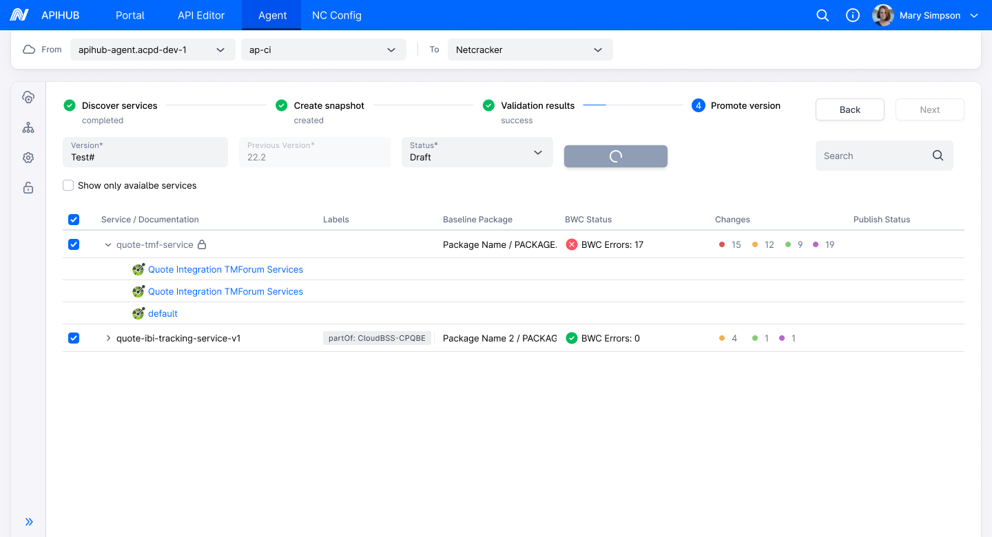 Validating Version Field Before Promotion for Draft status