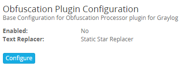 Graylog Obfuscation Plugin Configuration